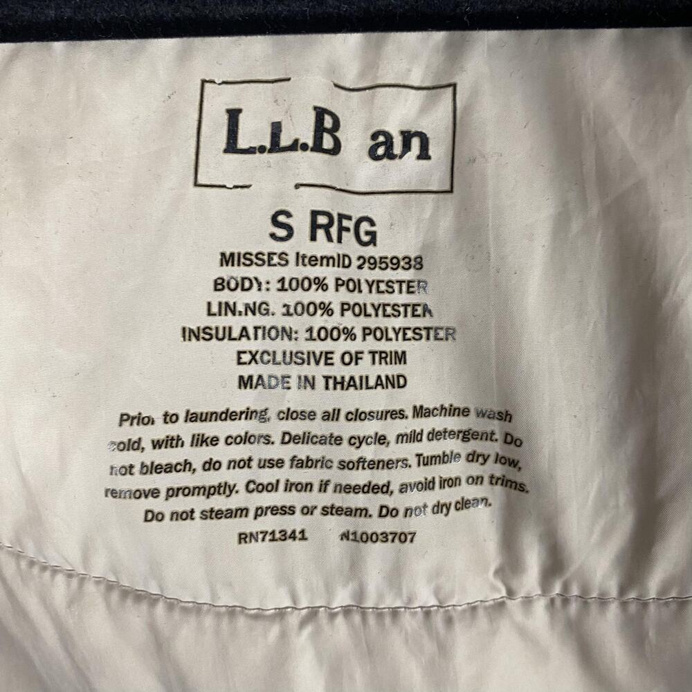 LL Bean Jacket Womens Small Gray Hooded Full Zip Polyester Parka Coat Insulated - Picture 5 of 16